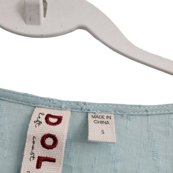 Anthropologie Dolan Blouse Small Blue Alvia Peasant 3/4 Balloon Sleeve Cotton - Picture 3 of 14